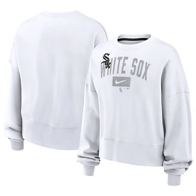 Women's Nike White Chicago Sox Oversized Phoenix Fleece Sweatshirt