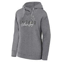 Sweat à capuche Profile Chicago White Sox taille plus gris chiné pour femme