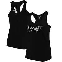 Women's Soft as a Grape Black Chicago White Sox Plus Swing for the Fences Racerback Tank Top