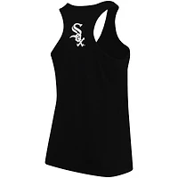 Women's Soft as a Grape Black Chicago White Sox Plus Swing for the Fences Racerback Tank Top