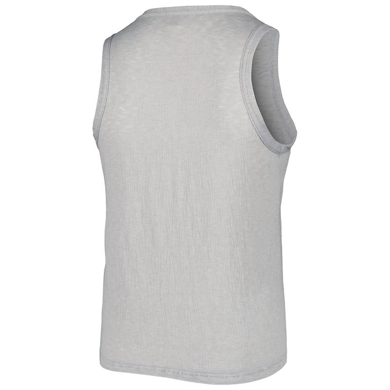 Women's Soft as a Grape Gray Chicago White Sox Plus High Neck Tri-Blend Tank Top