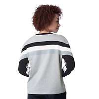 Women's Starter Heather Gray Chicago White Sox Triple A Fashion Color Block Long Sleeve Top