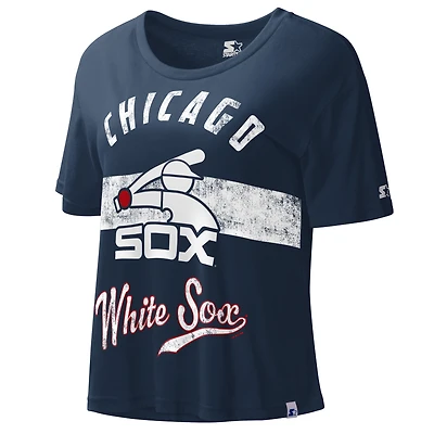 Haut court Starter Navy Chicago White Sox Cooperstown Collection Record Setter pour femme