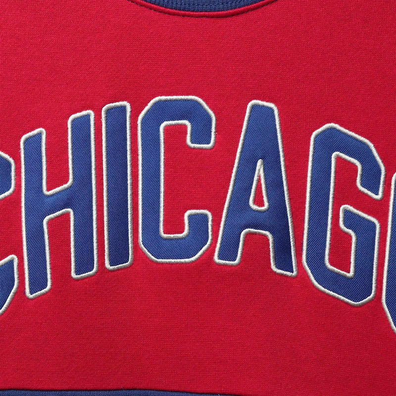 Women's Starter Royal/Red Chicago White Sox Baseline Raglan Pullover Sweatshirt