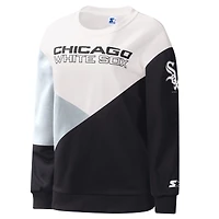 Sweat-shirt à enfiler blanc/noir Chicago White Sox Shutout pour femme