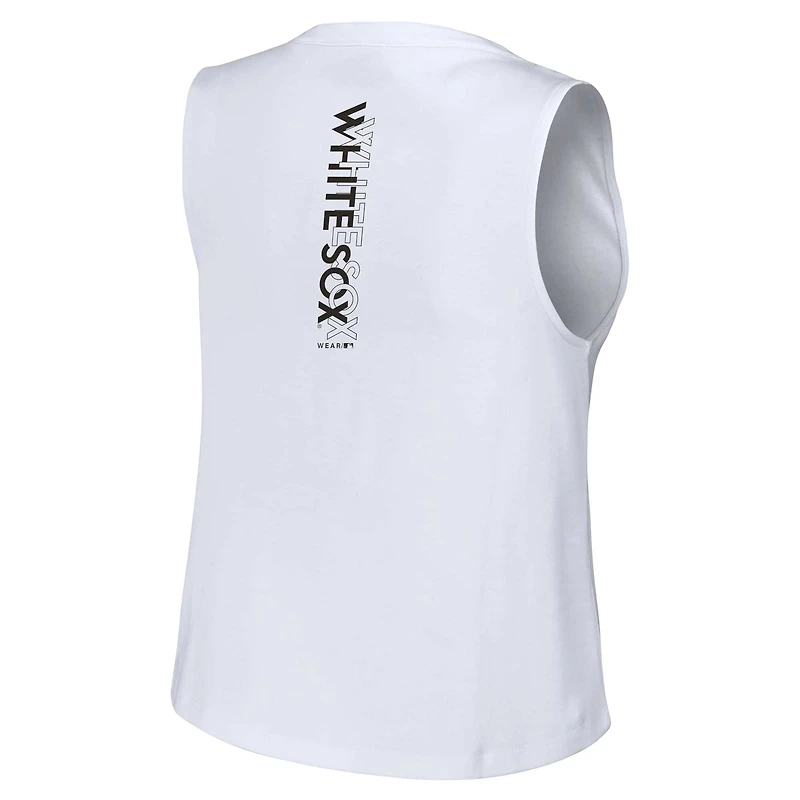 Débardeur à lacets WEAR by Erin Andrews White Chicago Sox pour femme