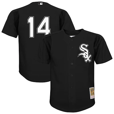 Maillot d'entraînement au bâton en maille noire Mitchell & Ness Paul Konerko des White Sox de Chicago pour jeunes