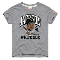 T-shirt gris à motif caricature Bo Jackson, collection Chicago White Sox Cooperstown, hommage aux jeunes