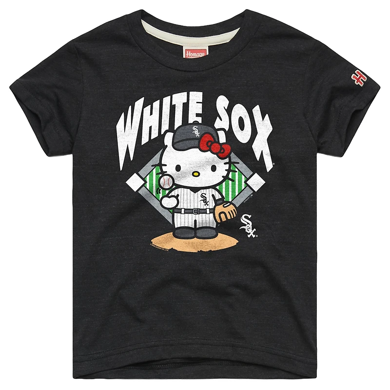 Youth Homage  Charcoal Chicago White Sox Hello Kitty x MLB Tri-Blend T-Shirt