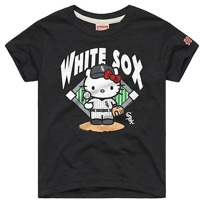 Youth Homage  Charcoal Chicago White Sox Hello Kitty x MLB Tri-Blend T-Shirt