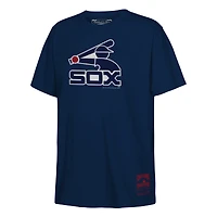 T-shirt Mitchell & Ness bleu marine pour enfant, logo rétro des White Sox de Chicago