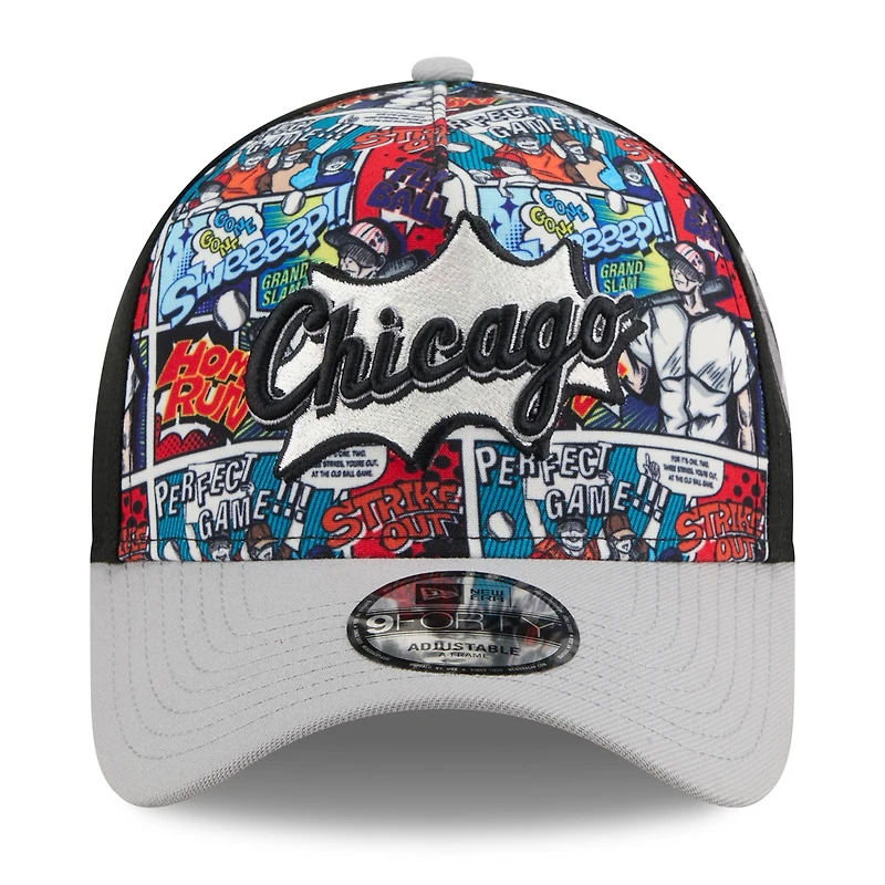 Casquette ajustable New Era noire/grise Chicago White Sox 2025 MLB Players' Weekend 9FORTY