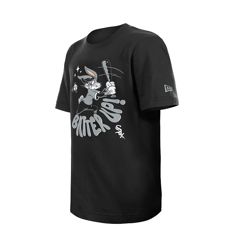 T-shirt New Era noir pour jeunes Chicago White Sox Looney Tunes