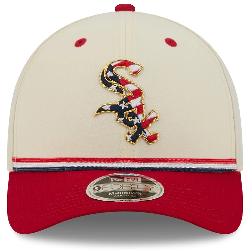 Youth New Era Cream/Red Chicago White Sox USA 250 9FORTY M-Crown Adjustable Hat
