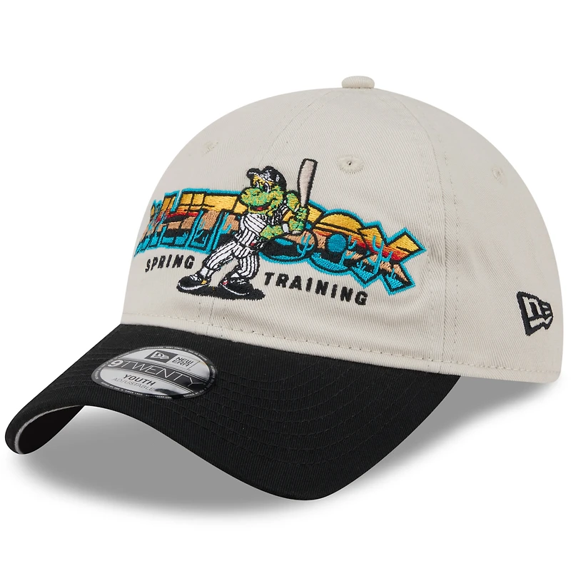 Youth New Era Stone/Black Chicago White Sox 2026 Spring Training Fan Pack Batter 9TWENTY Adjustable Hat