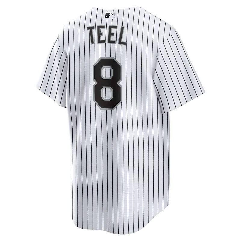 Maillot Nike Kyle Teel blanc pour jeunes, réplique domicile des Chicago White Sox