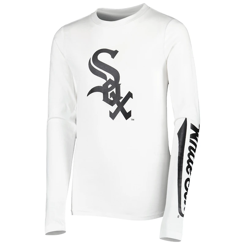 Ensemble de t-shirts pour jeune Stitches Black/White Chicago White Sox Combo