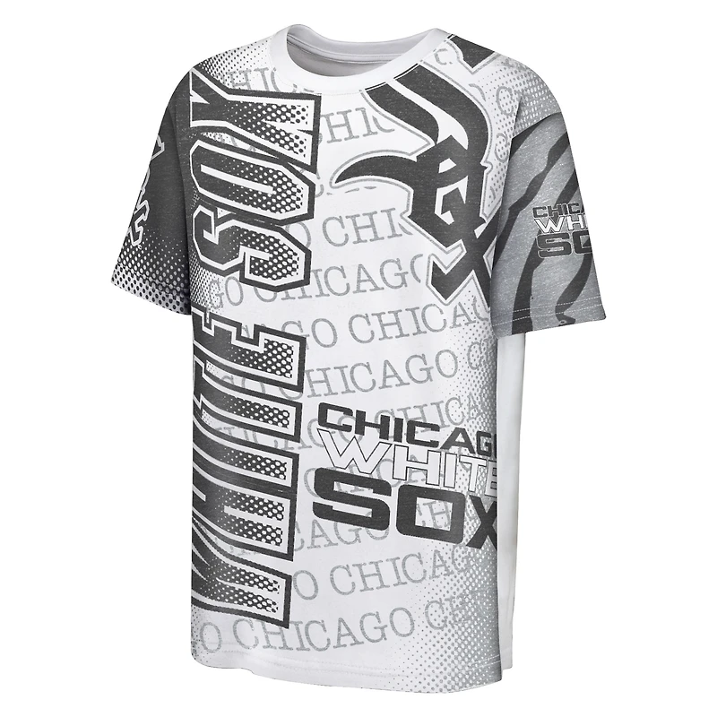 T-shirt blanc pour jeunes des White Sox de Chicago Impact Hit Bold
