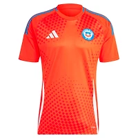 Maillot adidas rouge pour homme de l'équipe nationale du Chili 2024 domicile réplique