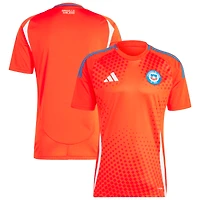 Maillot adidas rouge pour homme de l'équipe nationale du Chili 2024 domicile réplique