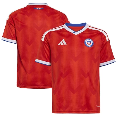 Maillot réplique domicile 2026 de l'équipe nationale du Chili rouge adidas pour jeunes