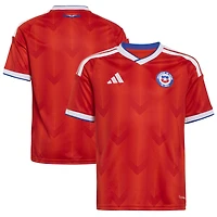 Maillot réplique domicile 2026 de l'équipe nationale du Chili rouge adidas pour jeunes