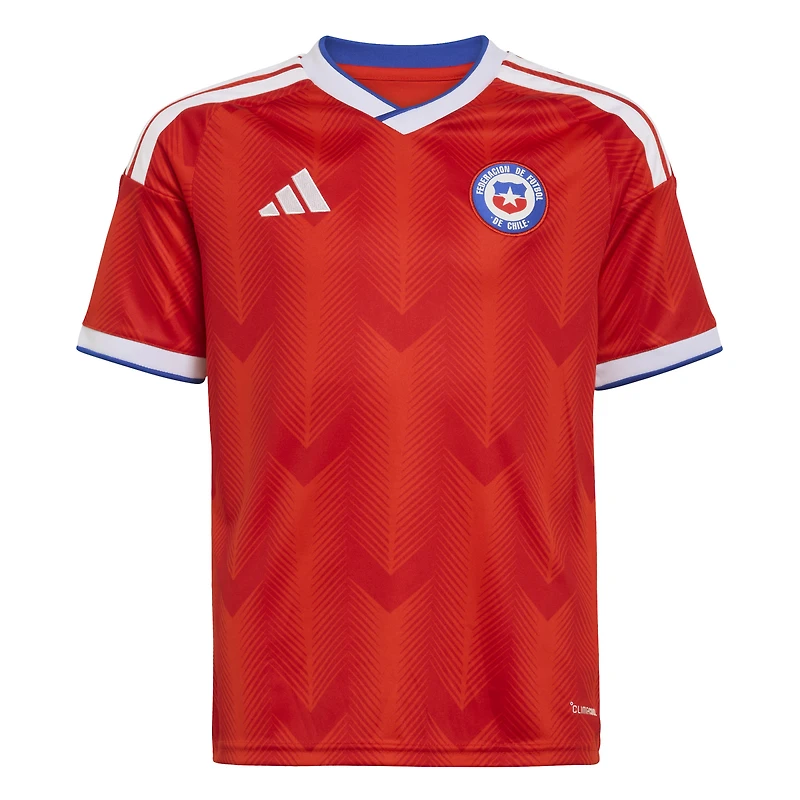 Maillot domicile réplique adidas de l'équipe nationale du Chili rouge pour les jeunes, FIFA x Coupe Monde 2026