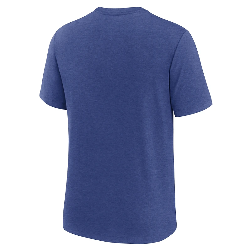 T-shirt Nike Heather Blue Chinese Taipei Baseball 2026 World Classic Stacked Tri-Blend pour homme
