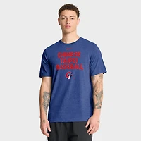 Men's Nike Heather Blue Chinese Taipei Baseball 2026 World Classic Stacked Tri-Blend T-Shirt