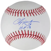 Balle de baseball autographiée par Chipper Jones des Braves d'Atlanta avec l'inscription « HOF 18 »