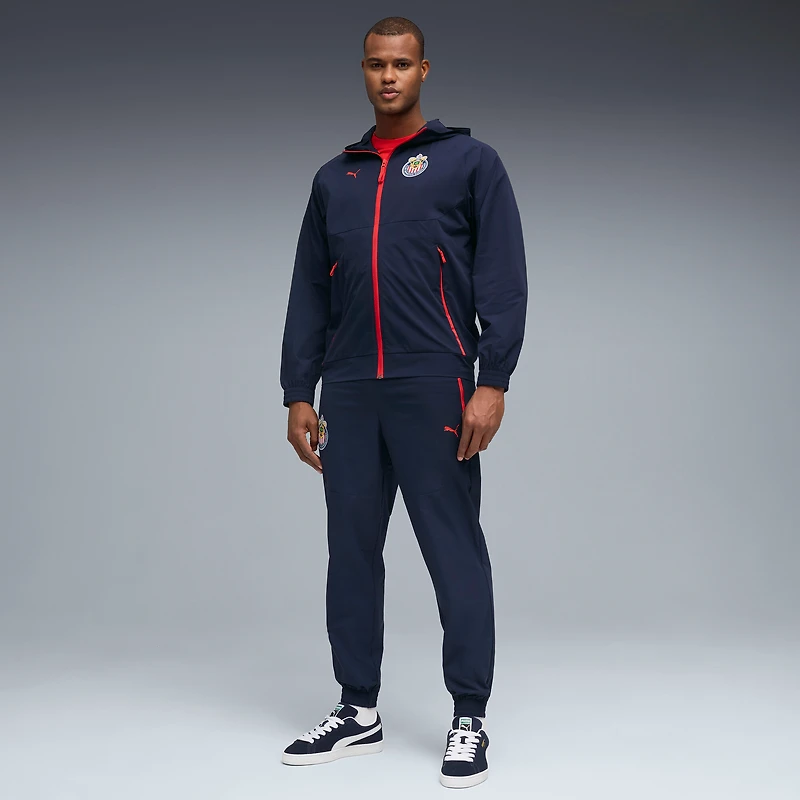 Men's Puma Navy Chivas Woven PUMATECH WindCELL Full-Zip Raglan Jacket