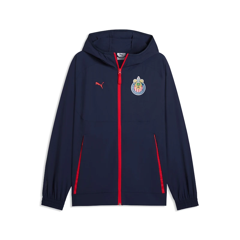 Men's Puma Navy Chivas Woven PUMATECH WindCELL Full-Zip Raglan Jacket
