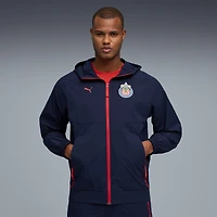 Veste raglan zippée intégrale Puma Chivas bleu marine pour homme, tissée PUMATECH WindCELL