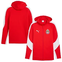 Men's Puma  Red Chivas Evostripe Raglan Full-Zip Hooded Jacket