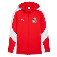 Men's Puma  Red Chivas Evostripe Raglan Full-Zip Hooded Jacket