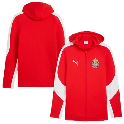 Men's Puma  Red Chivas Evostripe Raglan Full-Zip Hooded Jacket