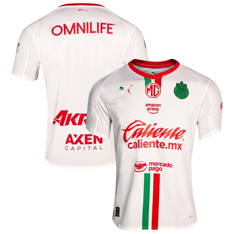 Men's Puma White Chivas 2025/26 Away Authentic Jersey