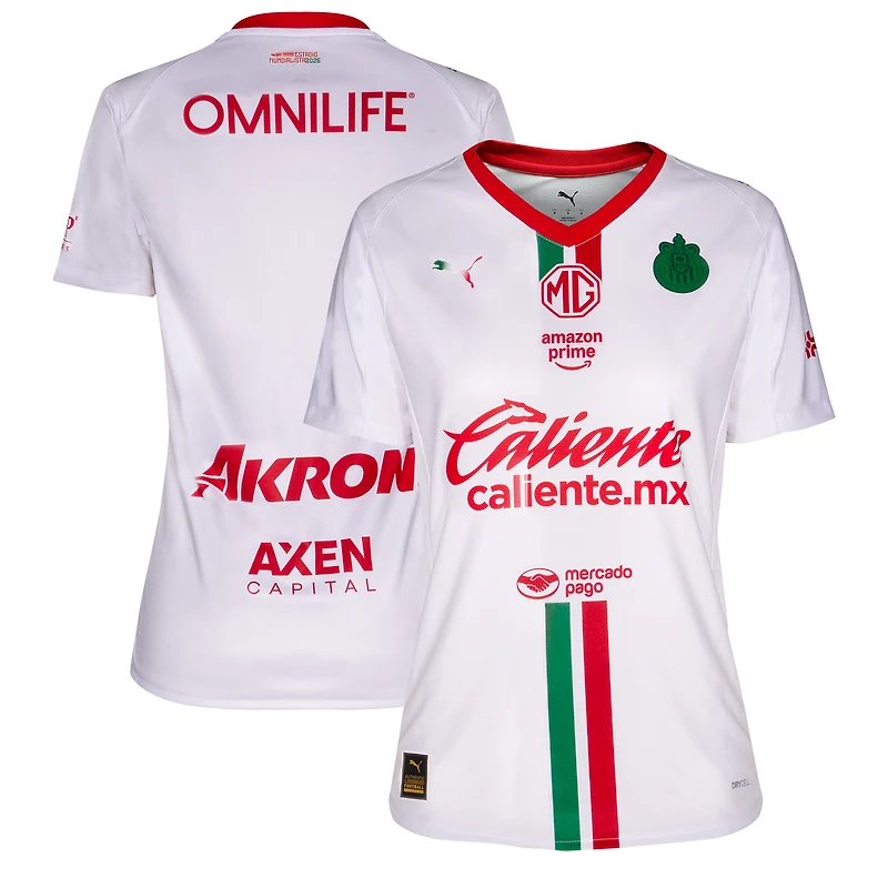 Women's Puma White Chivas 2025/26 Away  Replica Jersey