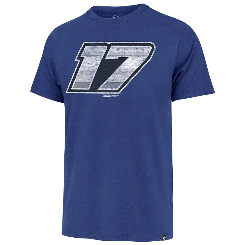 Men's '47  Blue Chris Buescher Driver Number Franklin T-Shirt