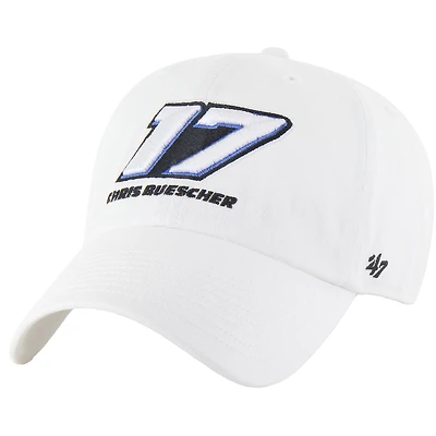 Men's '47  White Chris Buescher  Clean Up Adjustable Hat