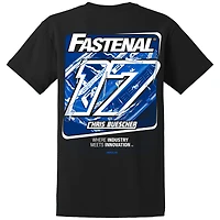 T-shirt noir pour homme RFK Racing Chris Buescher Fastenal Car