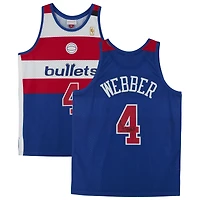 Chris Webber Blue Washington Bullets Autographed Mitchell & Ness 1996-97 Replica Jersey