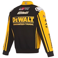 Veste d'uniforme en sergé à boutons-pression Christopher Bell DeWalt pour homme de JH Design, noire et jaune