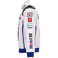 Men's JH Design White Christopher Bell 2026 Mobil 1 Full-Snap Twill Racing Jacket