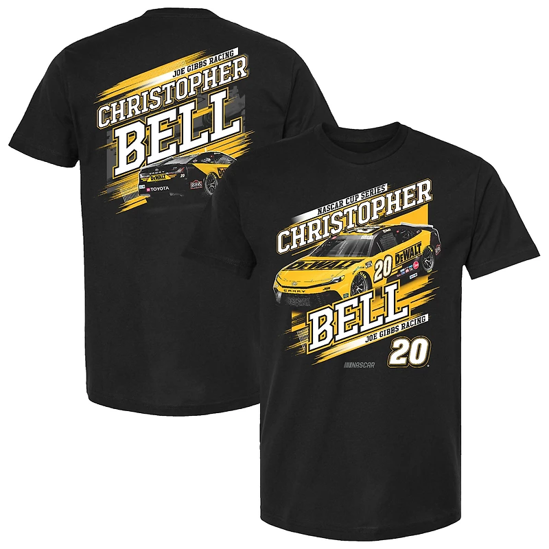 Men's Joe Gibbs Racing Team Collection Black Christopher Bell DEWALT Car T-Shirt