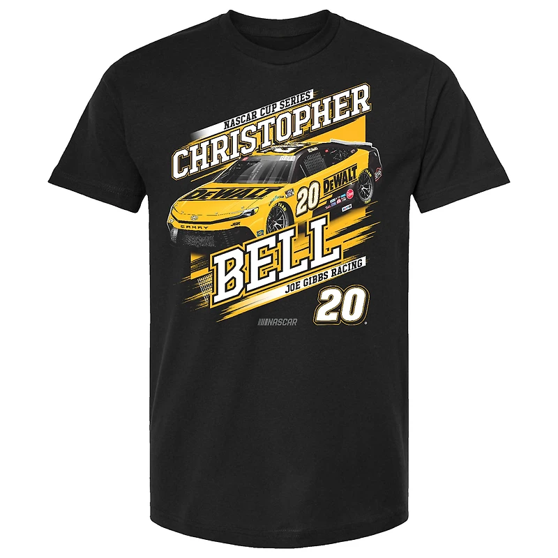 Men's Joe Gibbs Racing Team Collection Black Christopher Bell DEWALT Car T-Shirt