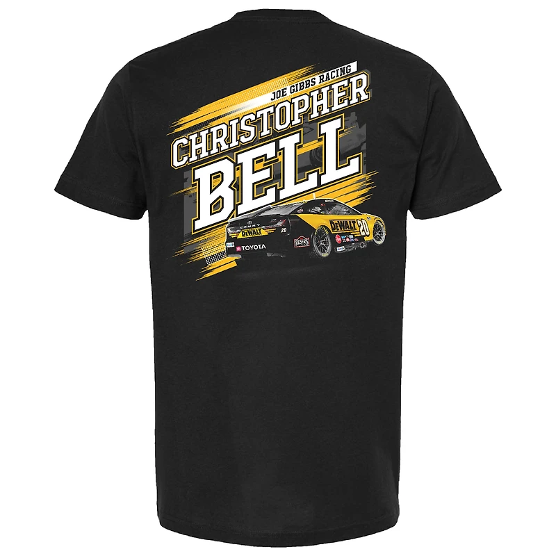 Men's Joe Gibbs Racing Team Collection Black Christopher Bell DEWALT Car T-Shirt