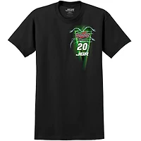 T-shirt noir pour homme de la collection Joe Gibbs Racing Team, avec le logo Christopher Bell Interstate Batteries.