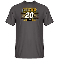 Men's Joe Gibbs Racing Team Collection Charcoal Christopher Bell DEWALT Car T-Shirt
