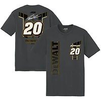 T-shirt tri-blend anthracite Christopher Bell DeWalt de la collection Joe Gibbs Racing Team pour homme